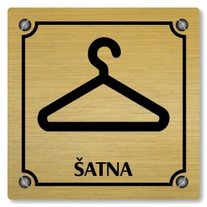Šatna, 100x100mm, zlatá, Kansas
